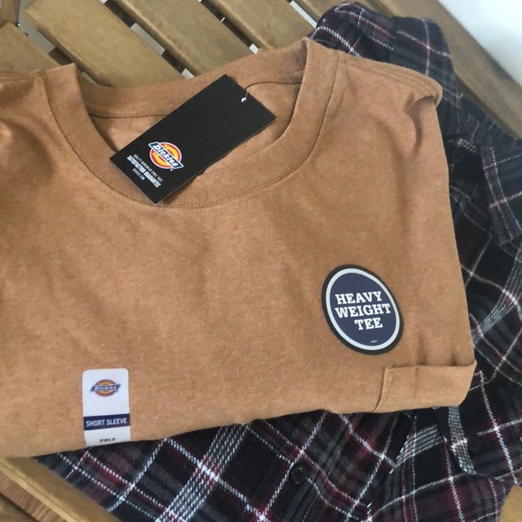 Mens Dickies Heavyweight Bundle Flannel + Pocket Tee - Picture 5 of 17